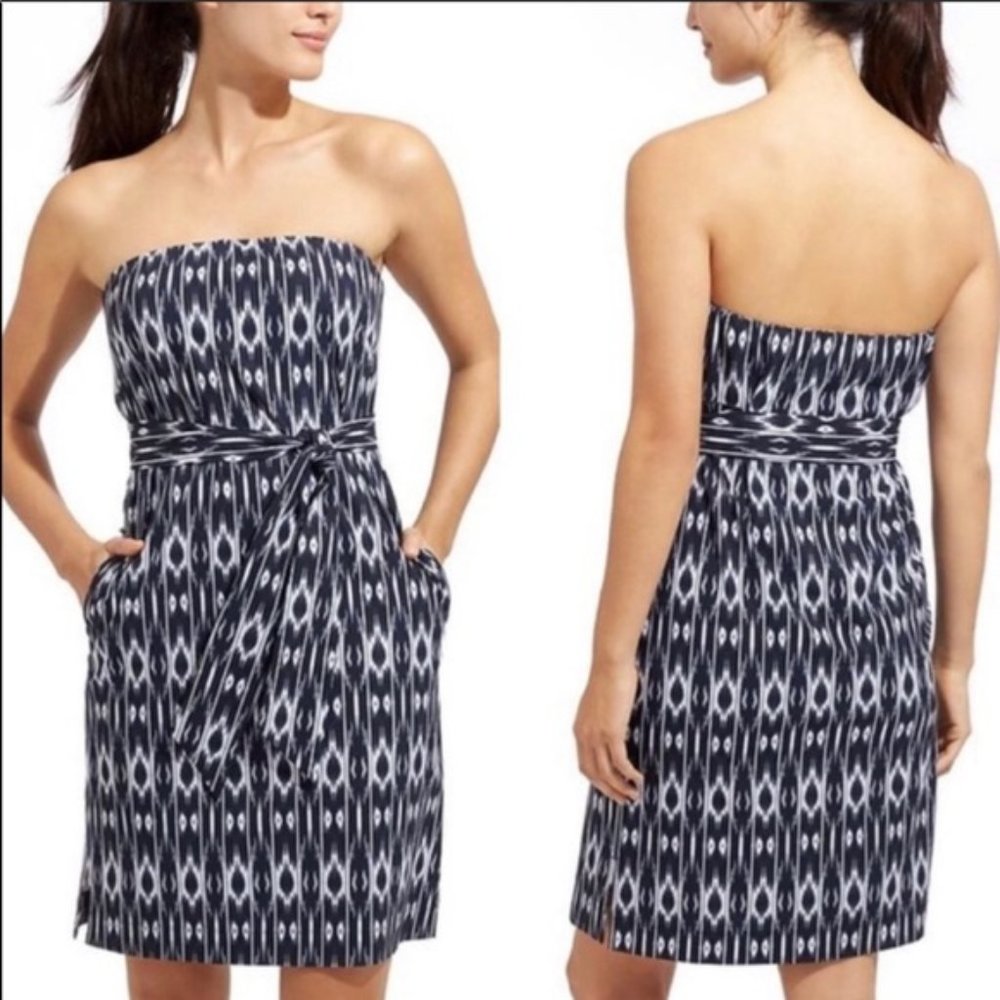Athleta Ikat Strapless Anywhere Dress